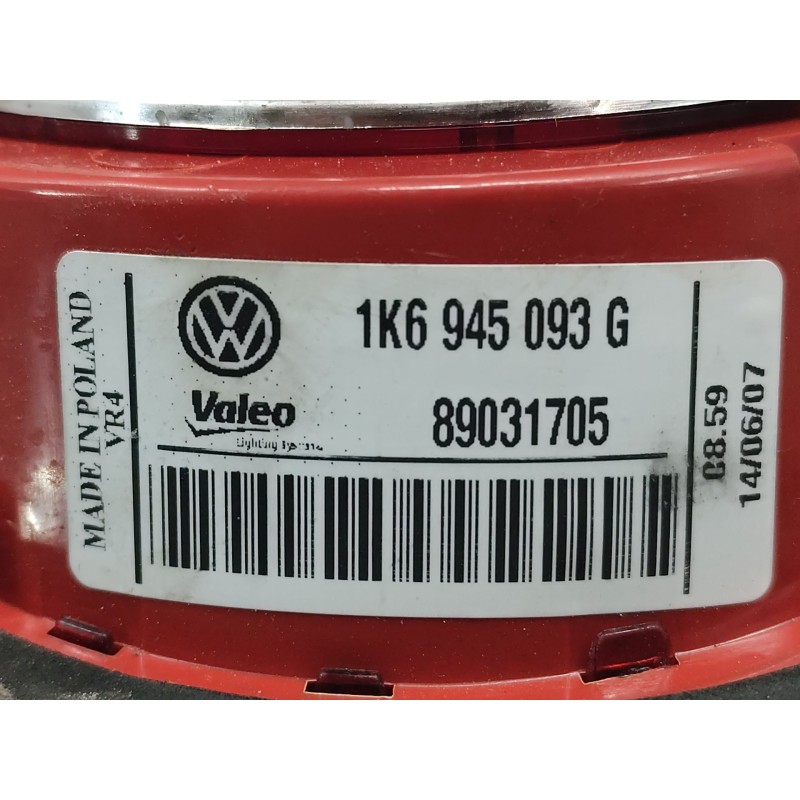 Recambio de piloto trasero izquierdo para volkswagen golf v (1k1) 1.9 tdi referencia OEM IAM 1k6945093g - Negro 4