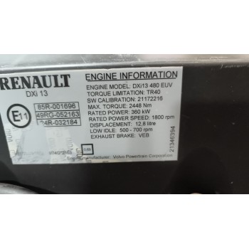 Recambio de motor completo para renault magnum ab diesel referencia OEM IAM DXI13480EUV  