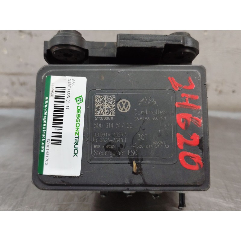 Recambio de abs para seat leon (5f1) 1.4 tsi referencia OEM IAM 5Q0614517CG - Granate 2