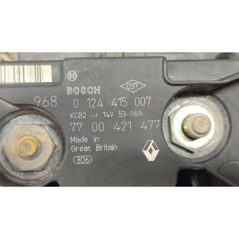 Recambio de alternador para renault laguna (b56) 1.8 16v rt referencia OEM IAM 0124415007 - Blanco 2