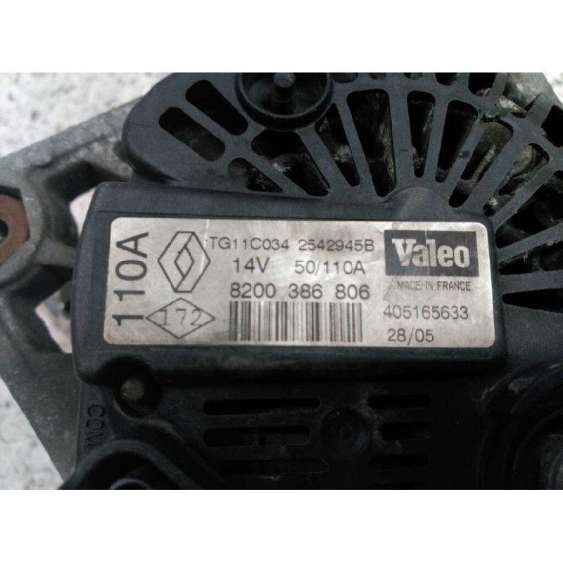 Recambio de alternador para renault clio ii fase ii (b/cb0) authentique referencia OEM IAM 8200386806 14V50/110A VALEO - Blanco 3