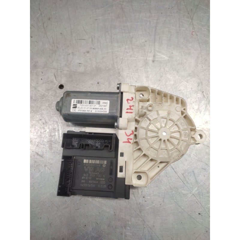Recambio de motor elevalunas delantero izquierdo para seat leon (1p1) 1.9 tdi referencia OEM IAM F005S00348 - Negro 2