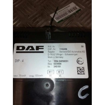 Recambio de cuadro instrumentos para daf serie xf105.xxx fsa 4x2 super-space-cab referencia OEM IAM 1743496  