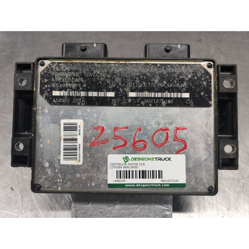 Recambio de centralita motor uce para citroën berlingo 1.9 d x plus familiar referencia OEM IAM 9661879180  