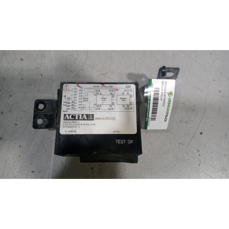 Recambio de modulo electronico para renault midlum 6.2 diesel referencia OEM IAM 5010415050  