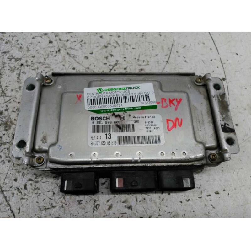 Recambio de centralita motor uce para citroën xsara berlina 1.6 16v cat (nfu / tu5jp4) referencia OEM IAM 0261206606 9638765980 - Azul