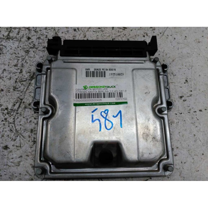 Recambio de centralita motor uce para citroën xantia berlina 2.0 hdi cat (rhy / dw10td) referencia OEM IAM 0281010252 9635158180 - Azul