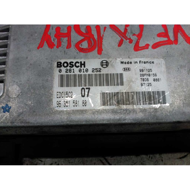 Recambio de centralita motor uce para citroën xantia berlina 2.0 hdi cat (rhy / dw10td) referencia OEM IAM 0281010252 9635158180 - Azul 4