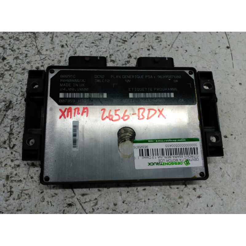 Recambio de centralita motor uce para citroën xsara berlina 1.9 diesel referencia OEM IAM 9639587680 9643294980 