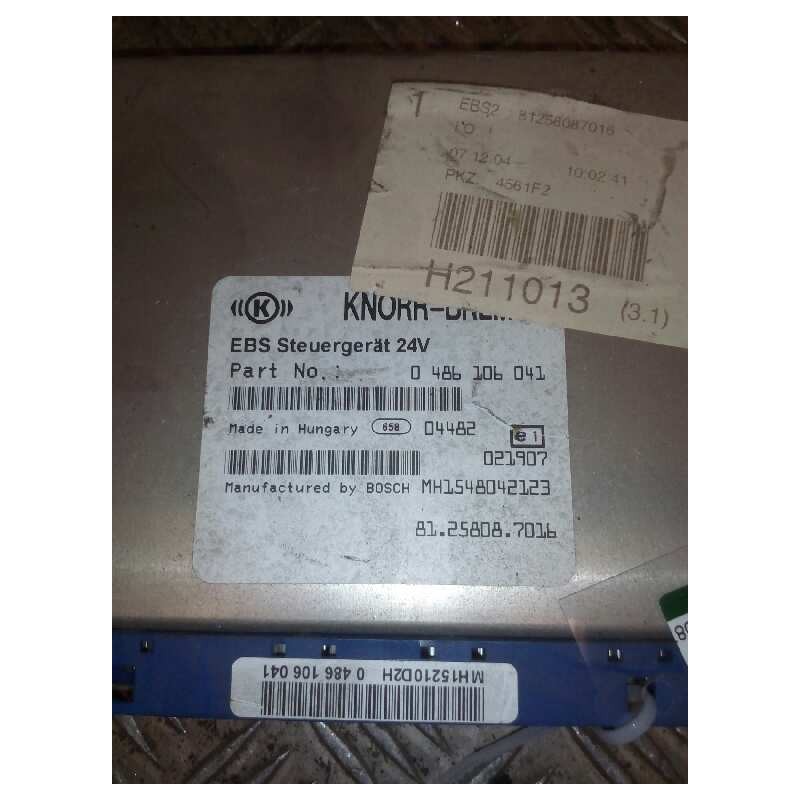 Recambio de modulo electronico para man tg - a 26.430 fg fnlc 6x2 (e2) lx referencia OEM IAM 81258087016 0486106041 CENTRALITA E - Blanco 2