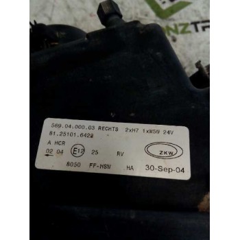 Recambio de faro derecho para man tg - a 18.xxx fg / bb   (e3/e4) l referencia OEM IAM 81251016450  