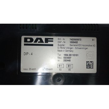 Recambio de cuadro instrumentos para daf serie lf45 desde 01 5.9 diesel referencia OEM IAM 1699402 7420909972 