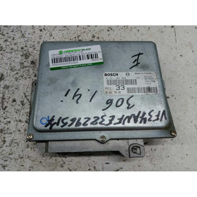 Recambio de centralita motor uce para peugeot 306 berlina 3/5 puertas (s1) 1.6 referencia OEM IAM 9630276580 0261204628 BOSCH - Verde