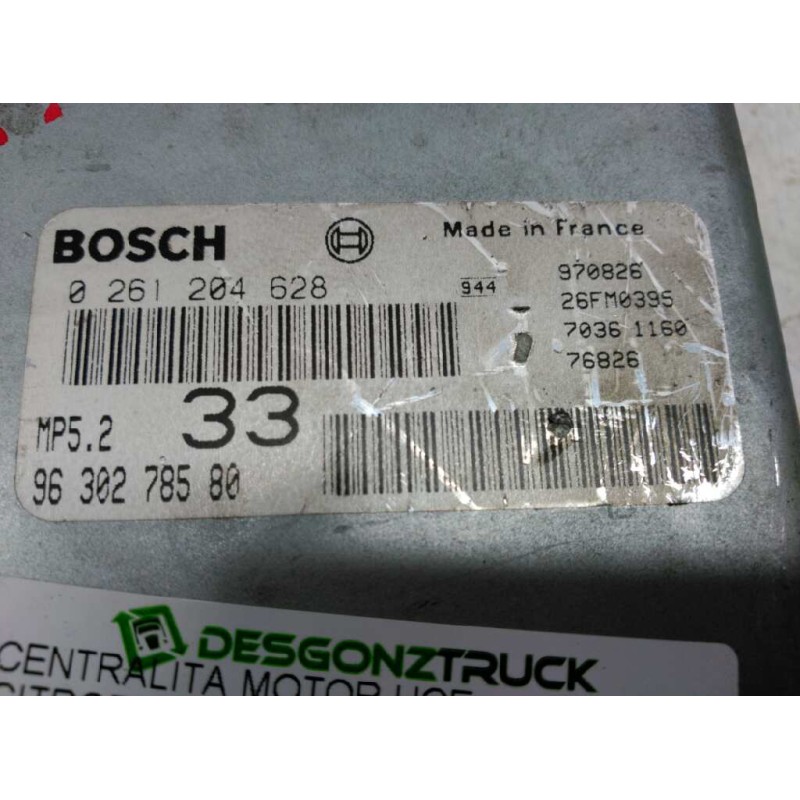 Recambio de centralita motor uce para citroën xsara berlina 1.6 16v chrono referencia OEM IAM 9630276580 0261204628 BOSCH 2