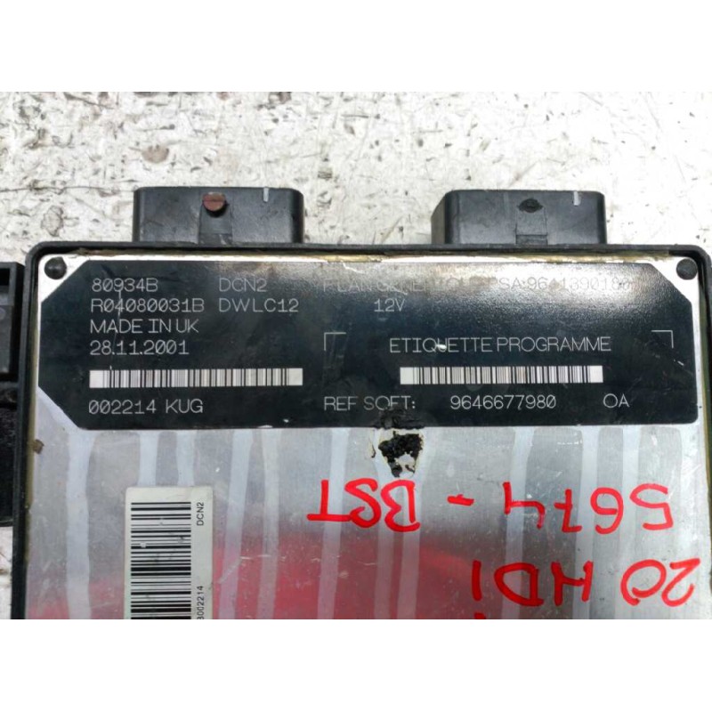 Recambio de centralita motor uce para citroën xsara berlina 1.9 diesel referencia OEM IAM 9646677980 9641390180 2