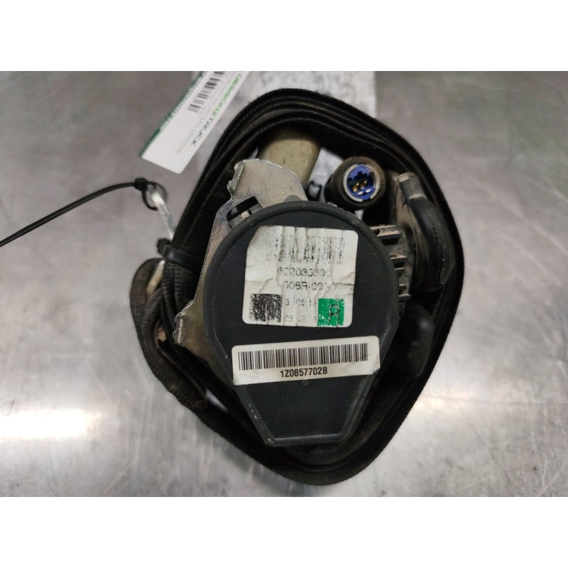 Recambio de cinturon seguridad delantero derecho para skoda octavia ii combi (1z5) 2.0 tdi 4x4 referencia OEM IAM 1Z0857702B - Negro 3