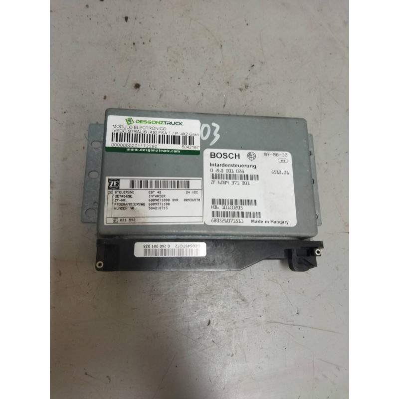 Recambio de modulo electronico para iveco stralis (as) fsa t / p 4x2 gran espacio referencia OEM IAM 504218713 0260001028 600937