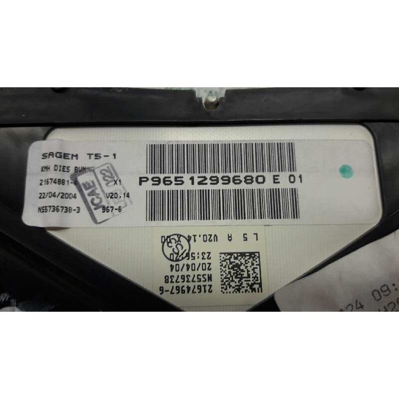 Recambio de cuadro instrumentos para peugeot 307 break / sw (s1) sw referencia OEM IAM 9651299680 - Azul 4