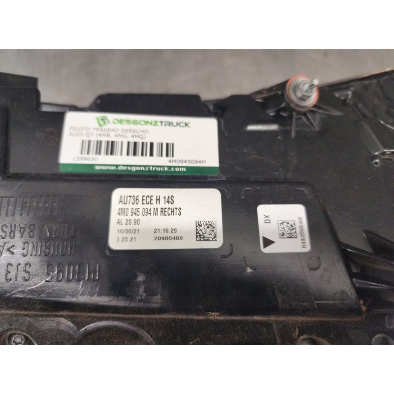 Recambio de piloto trasero derecho para audi q7 (4mb, 4mg, 4mq) 3.0 tdi quattro referencia OEM IAM 4M0945094M - Negro 3