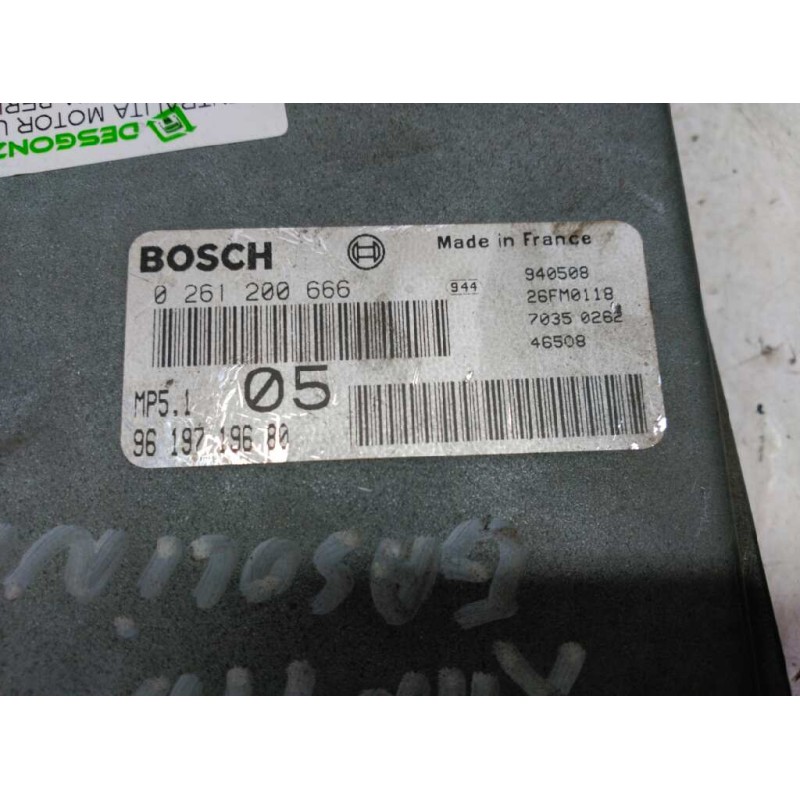 Recambio de centralita motor uce para citroën xantia berlina 1.8i x / 1.8 x referencia OEM IAM 9619719680 0261200666 2