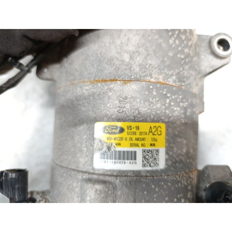 Recambio de compresor aire acondicionado para ford ecosport 1.0 ecoboost referencia OEM IAM C1B119D629A2G - Negro 5