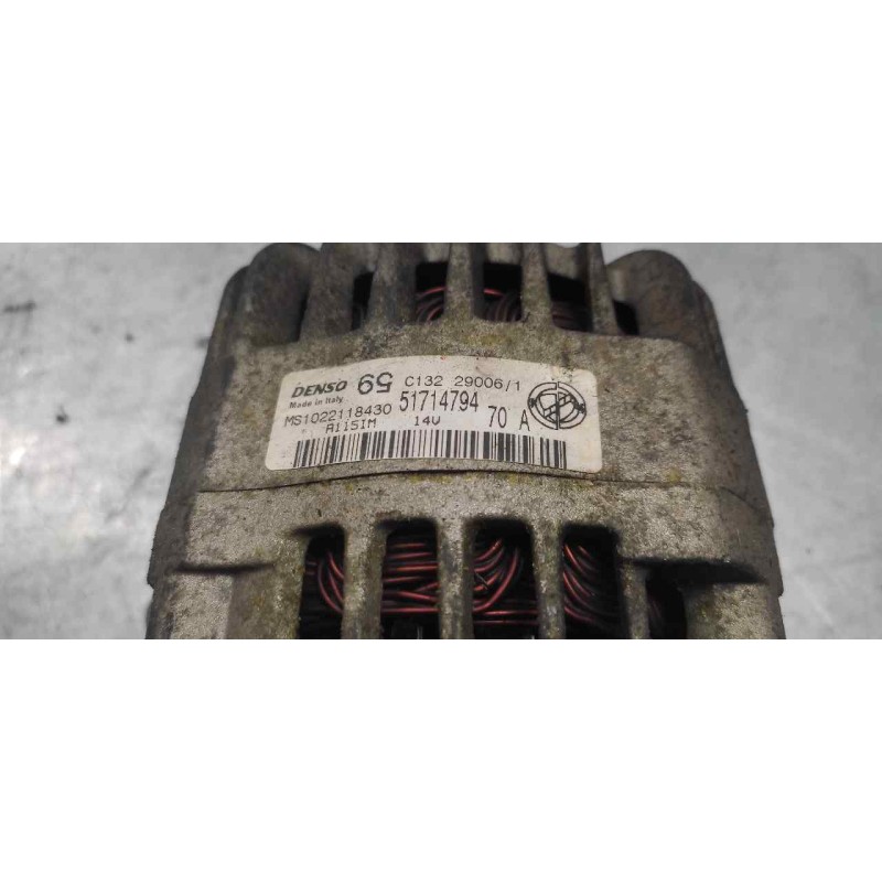 Recambio de alternador para fiat punto berlina (188) 1.2 8v active referencia OEM IAM 51714794 MS1022118430 14V 70A DENSO - Gris 2