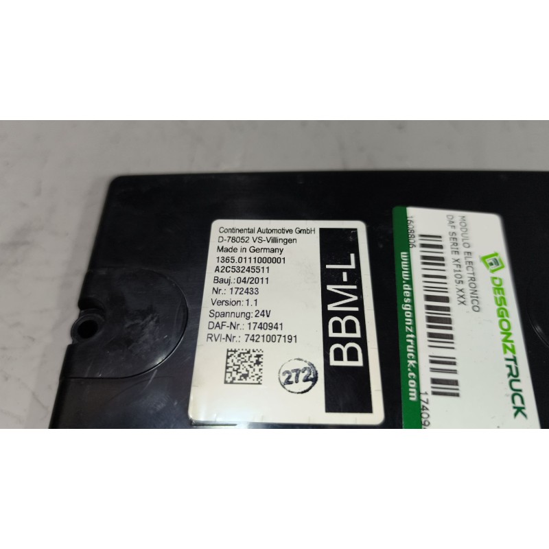 Recambio de modulo electronico para daf serie xf105.460 12.9 diesel referencia OEM IAM 1740941 7421007191 - Blanco 2