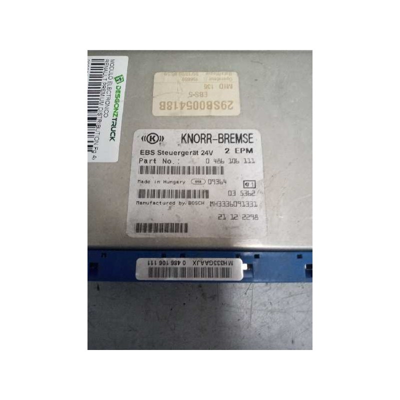 Recambio de modulo electronico para renault premium distribution fg 4x2 corto referencia OEM IAM 21122298 0486106111 CENTRALITA 2