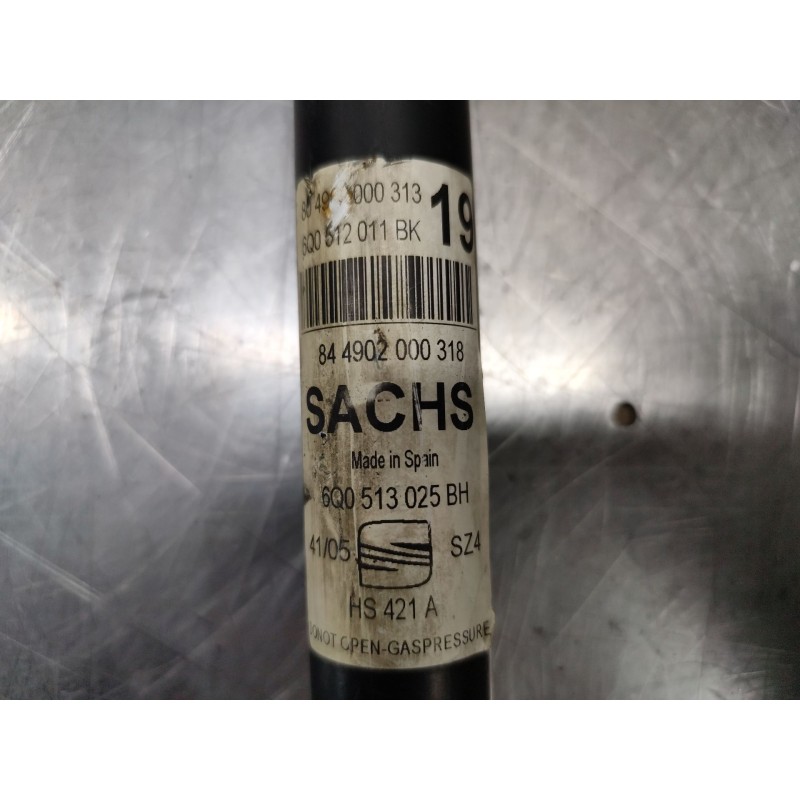 Recambio de amortiguador trasero izquierdo para seat ibiza (6l1) cool referencia OEM IAM 9Q0512011BK - Negro 2