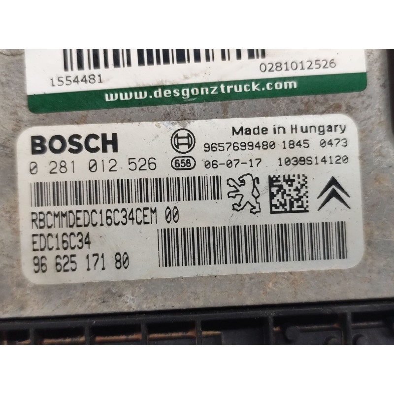 Recambio de centralita motor uce para peugeot 207 x-line referencia OEM IAM 0281012526 9657699480 - Blanco 4