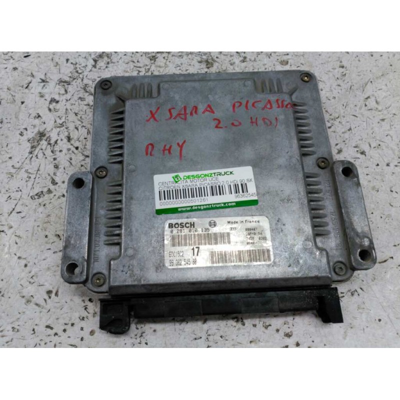 Recambio de centralita motor uce para citroën xsara picasso 2.0 hdi 90 sx top referencia OEM IAM 9636254580 0281010135 BOSCH