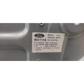 Recambio de elevalunas trasero derecho para ford focus c-max (cap) ambiente (d) referencia OEM IAM 3M51R24994GN  
