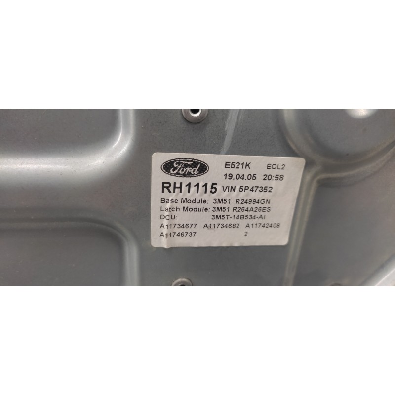 Recambio de elevalunas trasero derecho para ford focus c-max (cap) ambiente (d) referencia OEM IAM 3M51R24994GN 2