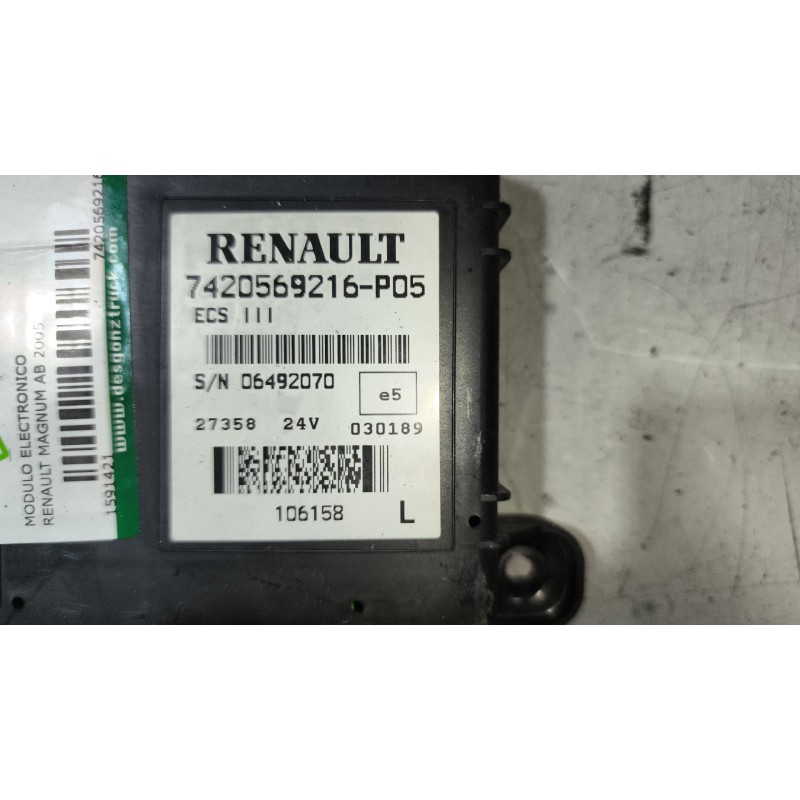 Recambio de modulo electronico para renault magnum ab 2005 12.8 diesel referencia OEM IAM 7420569216 - Negro 2