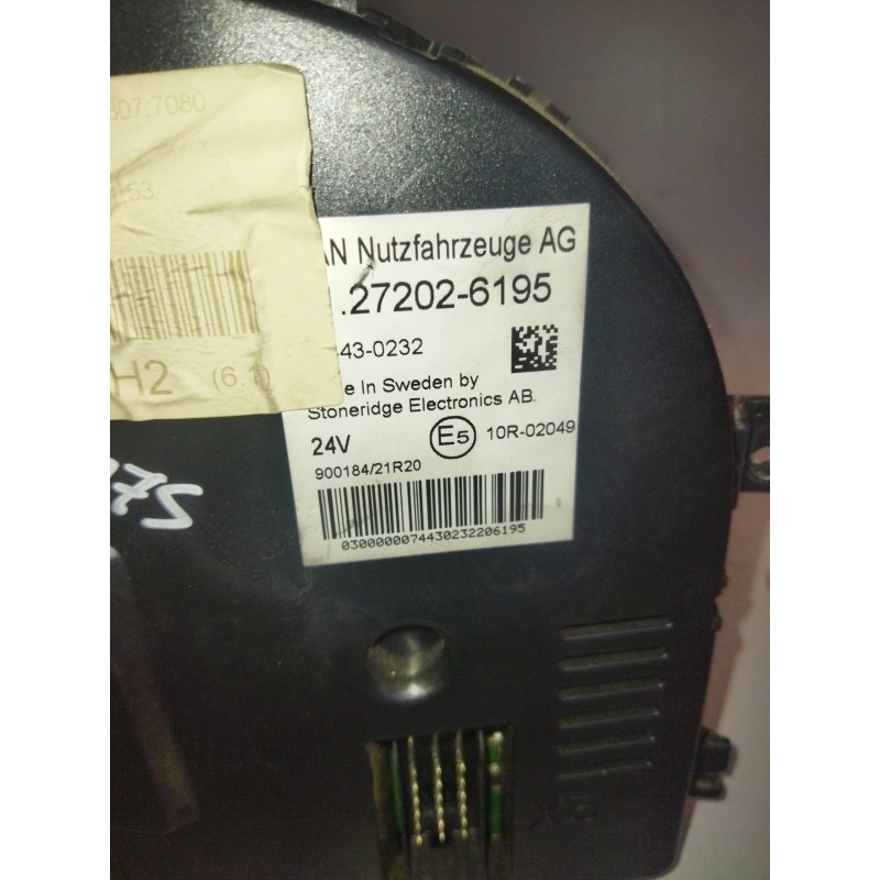 Recambio de cuadro instrumentos para man tg - a 18.440 10.5 diesel referencia OEM IAM 81272026195 - Amarillo 3