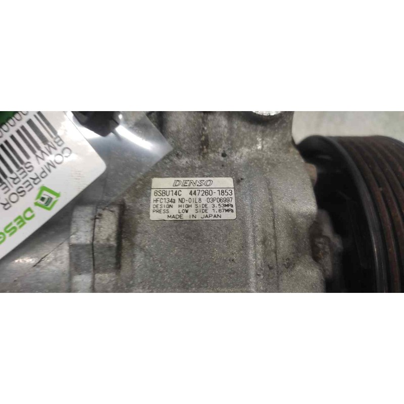 Recambio de compresor aire acondicionado para bmw serie 5 berlina (e60) 520d referencia OEM IAM 4472601853 - Negro 3