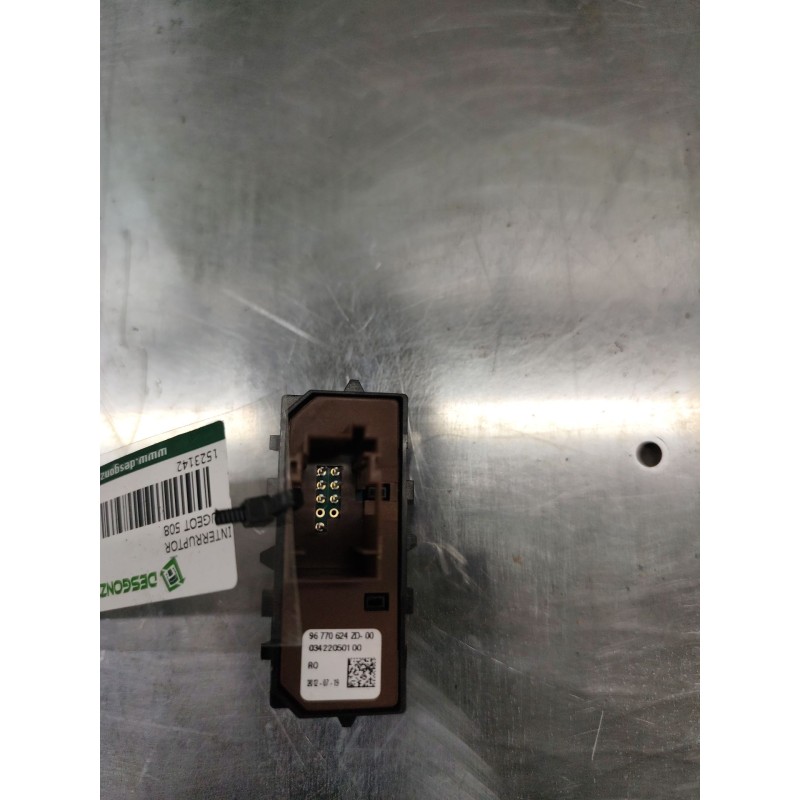 Recambio de interruptor para peugeot 508 allure hybrid4 referencia OEM IAM 96770624ZD  SOS - Blanco 2