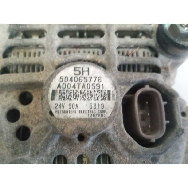 Recambio de alternador para iveco eurotech cursor (mh) 7.8 diesel referencia OEM IAM 504065776 24V/90A/MITSUBISHI A004TA0591 - Rojo 4