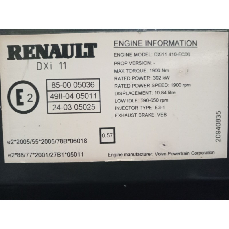 Recambio de motor completo para renault premium distribution 10.8 diesel referencia OEM IAM DXI11410EC06  7421067472 - Rojo 3