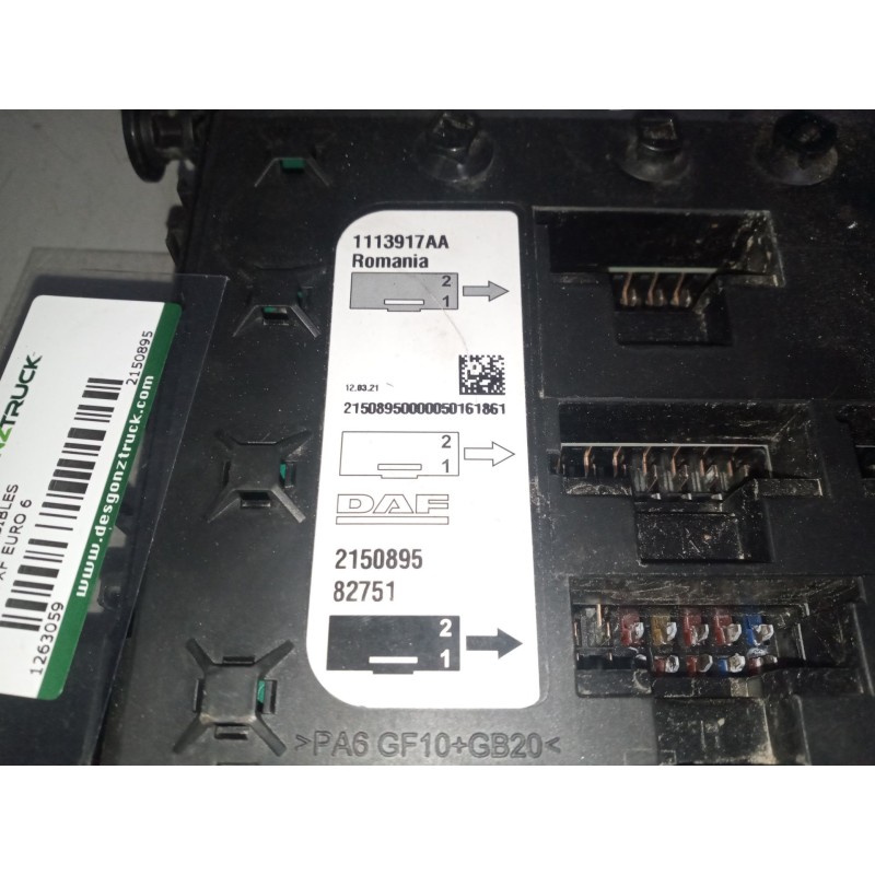 Recambio de caja reles / fusibles para daf serie xf euro 6 12.9 diesel referencia OEM IAM 2150895 - Blanco 3