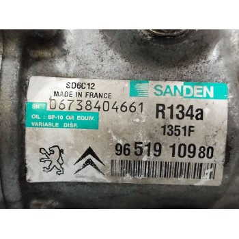 Recambio de compresor aire acondicionado para peugeot 307 break/sw (s2) sw referencia OEM IAM 9651910980  