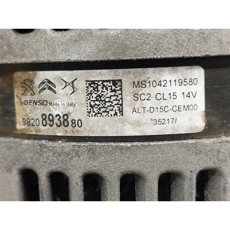 Recambio de alternador para peugeot 308 ii (lb_, lp_, lw_, lh_, l3_) 1.5 bluehdi 130 referencia OEM IAM 9820893880 - Rojo 2