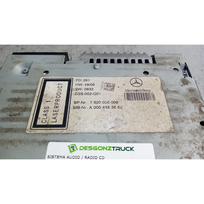 Recambio de sistema audio / radio cd para mercedes-benz atego 4 cyl. 4x2 2005  4.3 diesel (om 904 la) referencia OEM IAM A000446 - Blanco 2