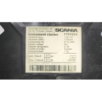 Recambio de cuadro instrumentos para scania p,g,r,t - series p 500, r 500 referencia OEM IAM 1765222  