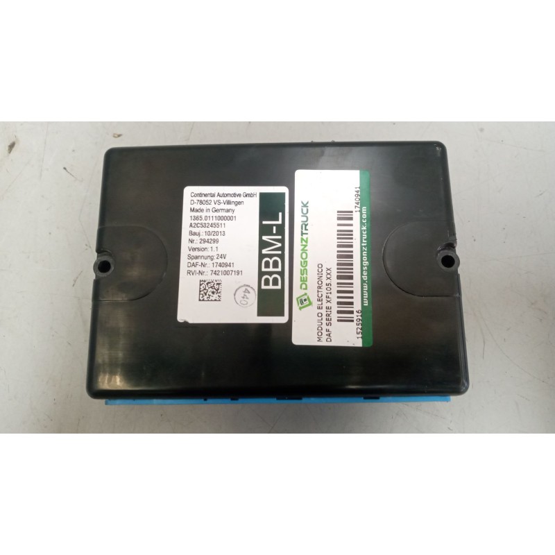 Recambio de modulo electronico para daf serie xf105.xxx 12.9 diesel referencia OEM IAM 1740941  VERSION1.1