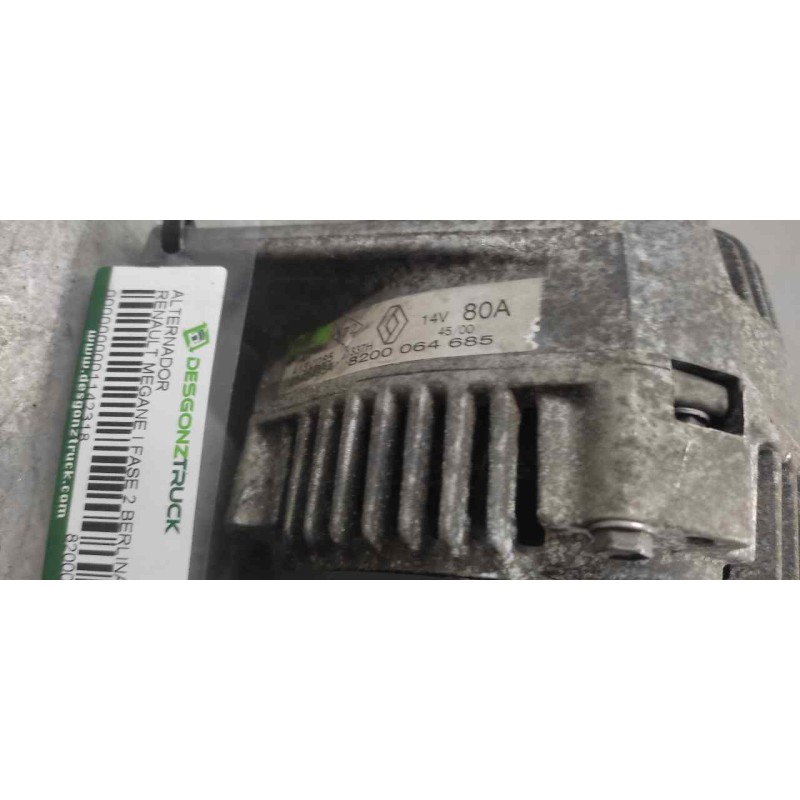 Recambio de alternador para renault megane i fase 2 berlina (ba0) 1.9 dci authentique referencia OEM IAM 8200064685 2542495A POL 3