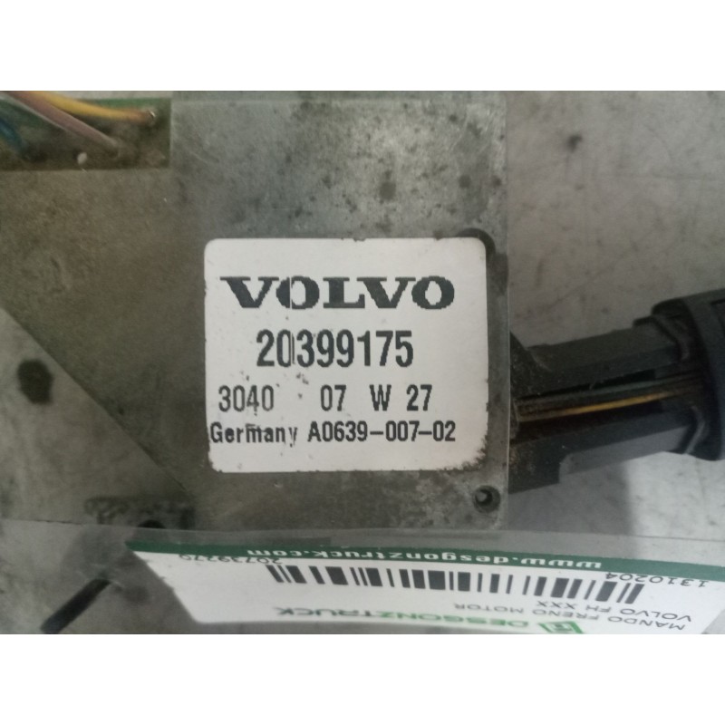 Recambio de mando freno motor para volvo fh referencia OEM IAM 20399175 - Blanco 3