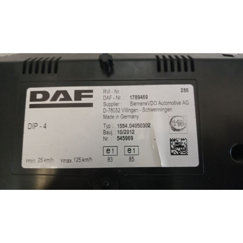 Recambio de cuadro instrumentos para daf serie xf105.460 12.9 diesel referencia OEM IAM 1789469 - Blanco 2