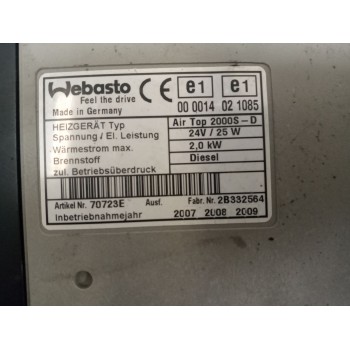 Recambio de motor calefaccion cabina para volvo fh xxx 12.8 diesel referencia OEM IAM AIRTOP2000S WEBASTO 20383404