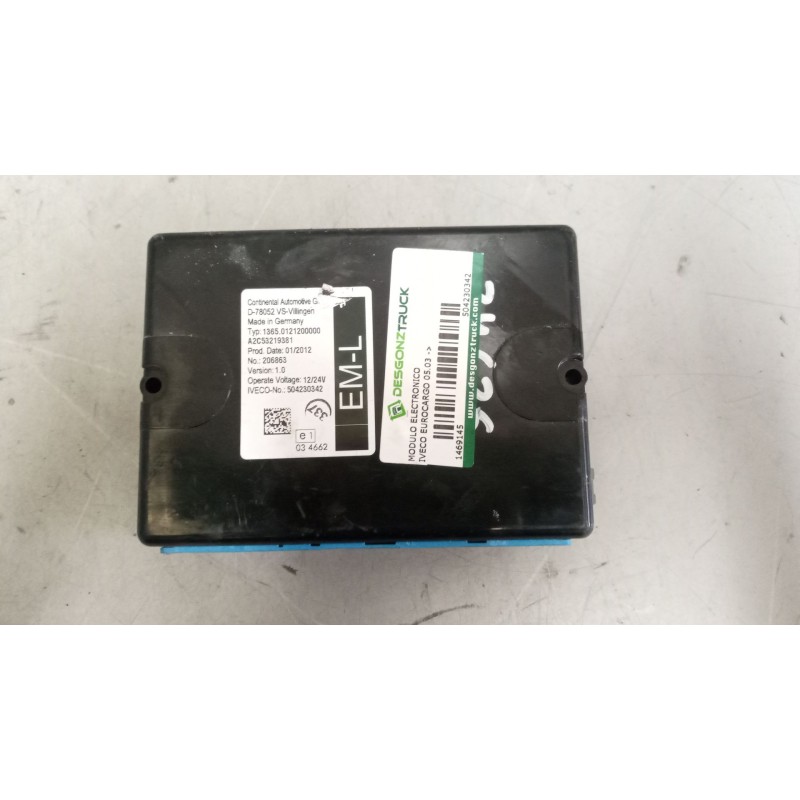 Recambio de modulo electronico para iveco eurocargo 05.03  fg 75 e larga distancia referencia OEM IAM 504230342  VERSION.1.0 - Blanco
